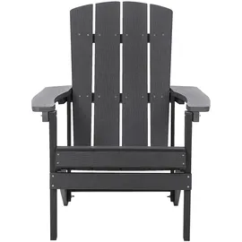 Beliani Moderner Muskoka Gartenstuhl 75 x 88 x 75 cm dunkelgrau