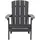 Beliani Moderner Muskoka Gartenstuhl 75 x 88 x 75 cm dunkelgrau
