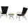 Outsunny Rattan-Sitzgruppe 3-tlg. Schwarz