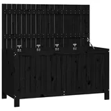 furnicato Gartentruhe 121 x 55 x 64 cm Schwarz