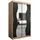 abiks möbel Schwebetürenschrank MADRYT 120 x 200 x 62 cm Schwarz