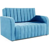 LIKMA 3 Sitzer Sofa mit Schlaffunktion Otto 155 cm Velvet Schlafcouch - Moderne Wohnzimmer Couch - Sofa mit Bettfunktion - Schlafsofa Farbe: Türki... - Türkis