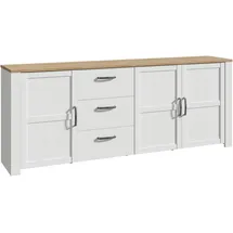 Forte Sideboard Bohol 220,8 x 87 x 42 cm Riviera Eiche / Sibiu Lärche Hell