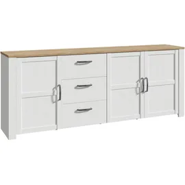 Forte Sideboard Bohol 220,8 x 87 x 42 cm Riviera Eiche / Sibiu Lärche Hell