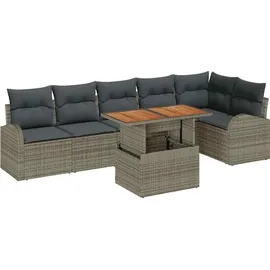 vidaXL Garten-Lounge-Set 7-tlg. grau