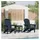 vidaXL Gartenstuhl 82 x 92 x 82 cm blau 3 St.