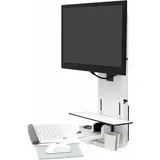 Ergotron StyleView Vertikaler Steh-Sitz Arbeitsplatz weiß