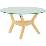 Homcom Couchtisch Hartglas, Stahl