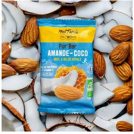Meltonic Pur'Bar Bio-Energieriegel - Mandel-Kokos Weiß TU