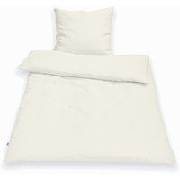 Setex Halbleinen-Bettwäsche, 135 x 200 cm, Bezug für Bettdecke im Set mit Reißverschluss, beige