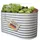 RS Trade Rimini XL 200 x 100 x 82 cm Silber