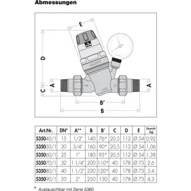CALEFFI Druckminderer 5350 1/2'' AG
