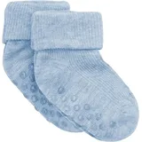 MINYMO Baby rib Sock w. ABS (2-pack) winter sky melange (702) 23\26