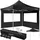 Tectake Faltpavillon 3 x 3 m inkl. 2 Seitenteile Schwarz