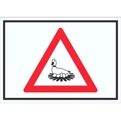 Achtung Brutzeit Schild Symbol A2 (420x594mm)