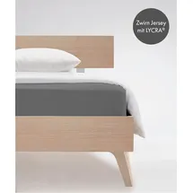 FLEURESSE Comfort 001117 Jersey 200 x 200 - 200 x 220 cm steingrau