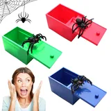 Cinsersr 3 PCS Spider Prank Box Spinne in der Box Spider Prank Toy Spinnenbox Scherzartikel Spinne Aus der Box Geschenke für Männer und Frauen Lustige überraschungsboxen Partygeschenke.