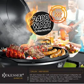 Kesser Elektrogrill 2in1 Tischgrill 2400 Watt schwarz