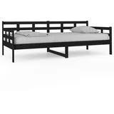 vidaXL Tagesbett Schwarz Massivholz Kiefer 90x200 cm1279877