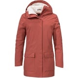 Schöffel Damen Ins. Parka Rotterdam L Wind- und wasserdichter Damen Parka mit Verstellbarer Taille, Wintermantel mit 4-Wege-Stretch und Teddyfutter