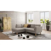 S-style möbel - Ecksofa mit Holzfüßen im skandinavischen Stil