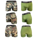 Kappa Boxershorts Kappa Herren Boxershorts 2er-Pack Camouflage u. Grün Größe: S grün S