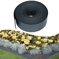 YRHome 100m Flexible Rasenkante Kunststoff Beeteinfassung Rolle Beetumrandungen Garten Rasenkanten aus Kunststoff für Begrenzungen, Wege, Kieswege Mähkante Rasenkantenband Frei zu Biegen Anthrazit