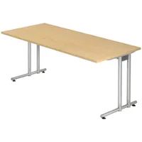 Bümö Schreibtisch Ahorn, Nachbildung,Ahorn, Rechteckig, 180x72x80 cm, FSC Mix,