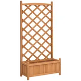 vidaXL Pflanzkübel mit Spalier Braun Massivholz Tanne