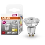 Osram Superstar Reflektorlampe für GU10-Sockel, klares Glas ,Warmweiß (2700K), 230 Lumen, Ersatz für herkömmliche 35W-Leuchtmittel, dimmbar, 1-er Pack