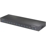 Renkforce RF-6677282 USB-Hub 13 Port USB-A USB 3.2 Gen2 10 GBit/s für industrielle Anwendungen, Rackmontage möglich