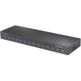 Renkforce RF-6677282 USB-Hub 13 Port USB-A USB 3.2 Gen2 10 GBit/s für industrielle Anwendungen, Rackmontage möglich