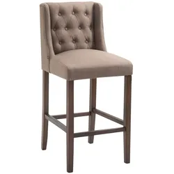 CLP Barhocker Cassandra Stoff Antik-dunkel taupe
