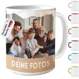 Tasse personalisiert mit eigenem Foto personalisierte Tasse mit Foto Geschenk für Freundin Geschenke Frauen Fototasse bedrucken Muttertagsgeschenk Fototasse Fotogeschenke Kaffeetasse (Weiß)