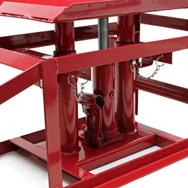Wiltec Wagenheber Stahl 2000 kg rot höhenverstellbar