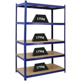 Proregal Schwerlastregal Taurus HxBxT 180 x 120 x 60 cm Fachlast 175 kg Blau