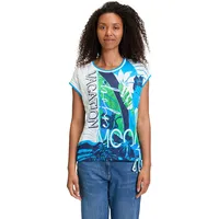 Betty Barclay Printshirt mit Tunnelzug in Blau/Weiß | Gr.: