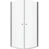 AQUABATOS Runddusche mit Pendeltür 90 x 90 cm Silber Sicherheitsglas