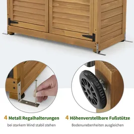 MCombo Gartenschrank 57 x 109 x 180 cm Natur
