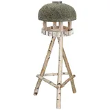 dehner natura premium Futterhaus Amberg mit Heudach, inkl. Ständer Birkenholz, ca. B60/H145/T60 cm