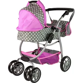 alice"s wonderland' Alice 2-in-1-Puppenwagen Sterne Rosa