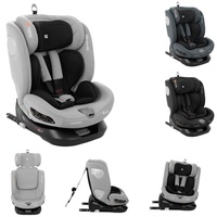 Kikkaboo Kindersitz i-Moove i-Size (40-150cm) Isofix 360-Grad-Drehung Kopfstütze hellgrau