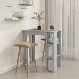 vidaXL Bartisch mit Regal 102 x 50 x 103,5 cm Grau