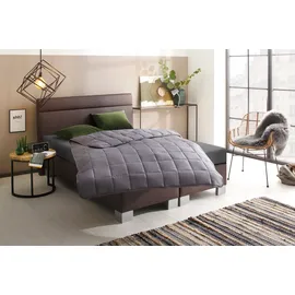 OTTO home Gewichtsdecke OTTO HOME "Jayden, Bettdecke 135x200 cm", grau (anthrazit), B:155cm L:220cm, Bezug: 100% Baumwolle. Füllung: 100% Polyester, Bettdecken, Bettdecken, Sommer, Winter, Decke fördert ruhigen Schlaf