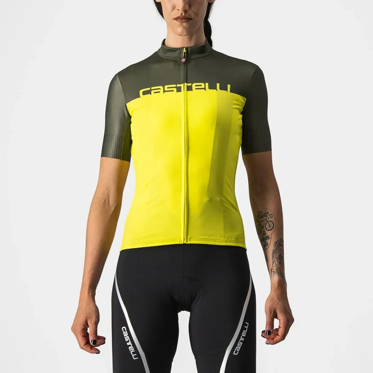 Damen-Radtrikot Castelli  Velocissima S - Gelb