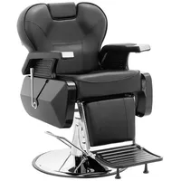 Physa Armlehnstuhl Friseurstuhl mit Fußstütze 57 - 69 cm 150 kg Barberstuhl Friseursessel, Schwarz schwarz