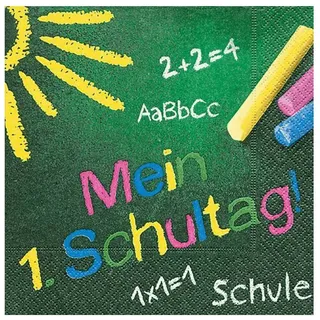 buttinette Unbekannt 20 Serviette Lunch Mein 1. Schultag 33x33 cm,