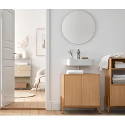 Tchibo - Waschbeckenunterschrank mit Holzfurnier - 65x40x40cm - naturfarben - Rubberwood-Holz / Holz