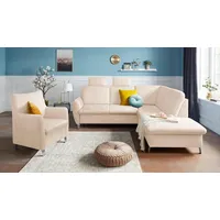sit&more Ecksofa Daytona L-Form, mit Federkern, zwei Kopfstützen und wahlweise mit Bettfunktion beige