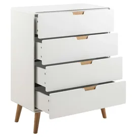 Actona Highboard Lowell 80 x 100 x 40 cm Weiß / Eiche